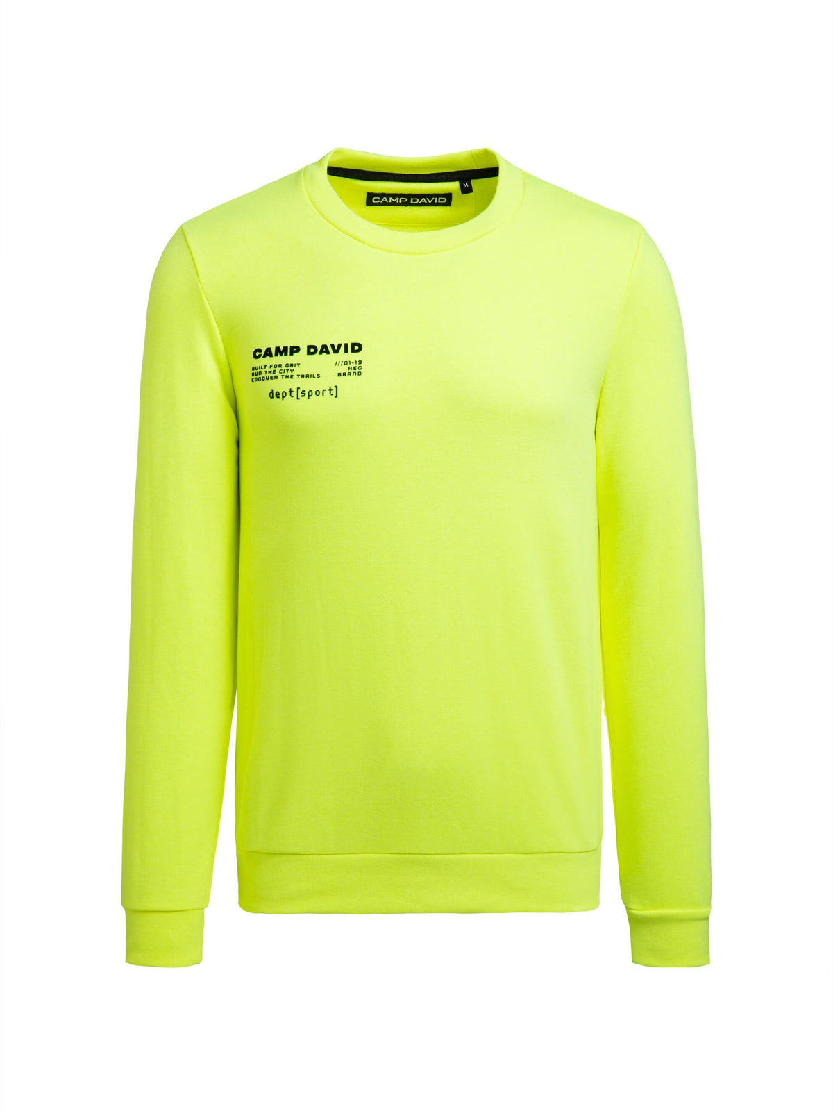 Sweatshirt mit Backprint neon yellow - 1