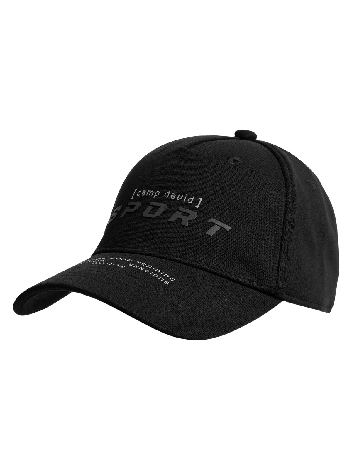 Cap aus Interlock mit Label Print black
