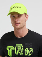 Cap aus Interlock mit Label Print neon yellow