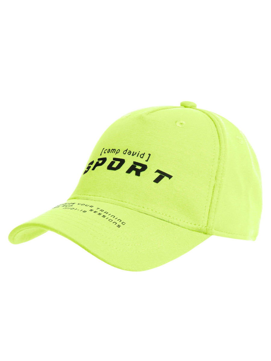 Cap aus Interlock mit Label Print neon yellow