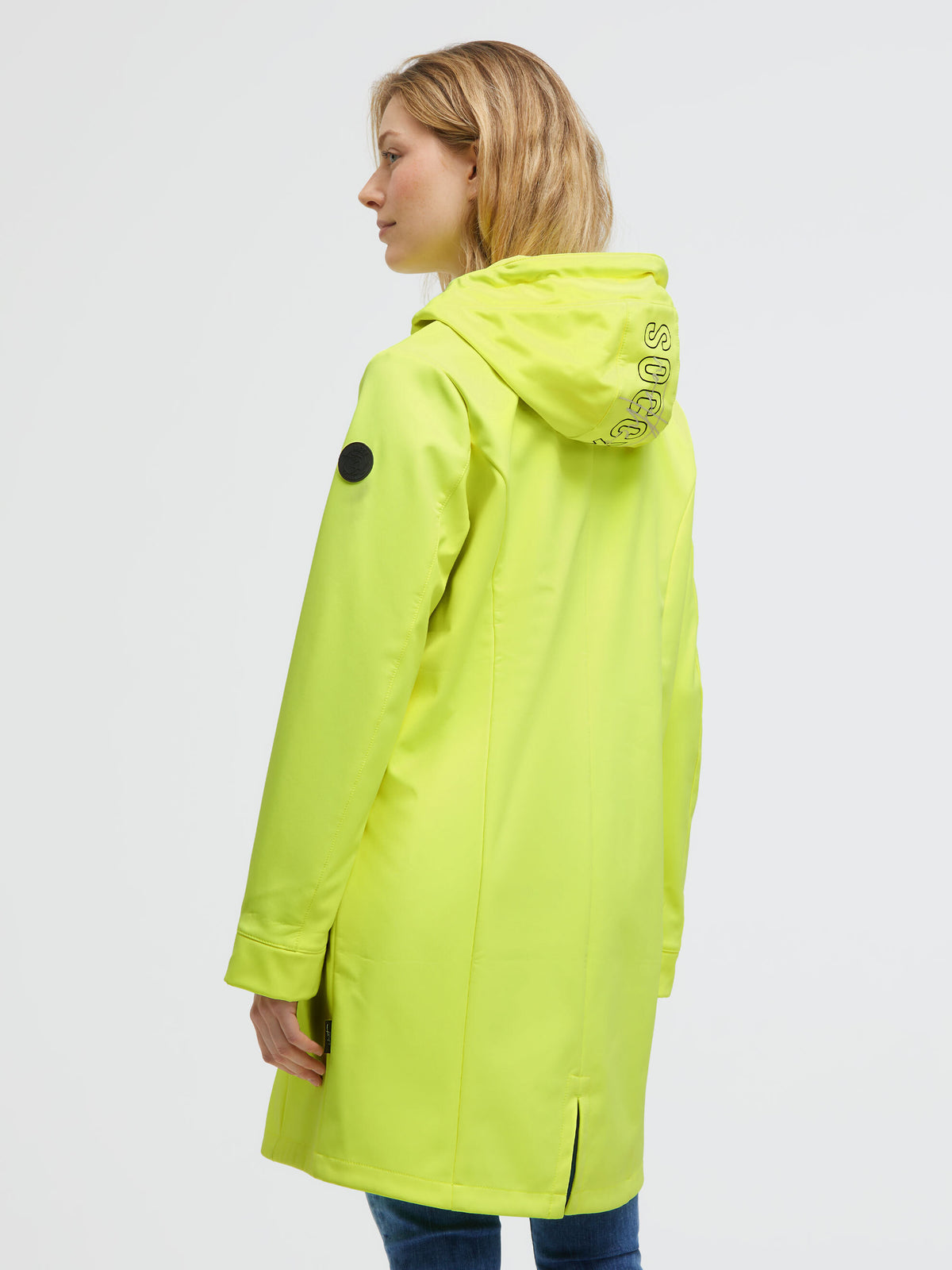 Płaszcz typu softshell z kapturem i nadrukiem - 5
