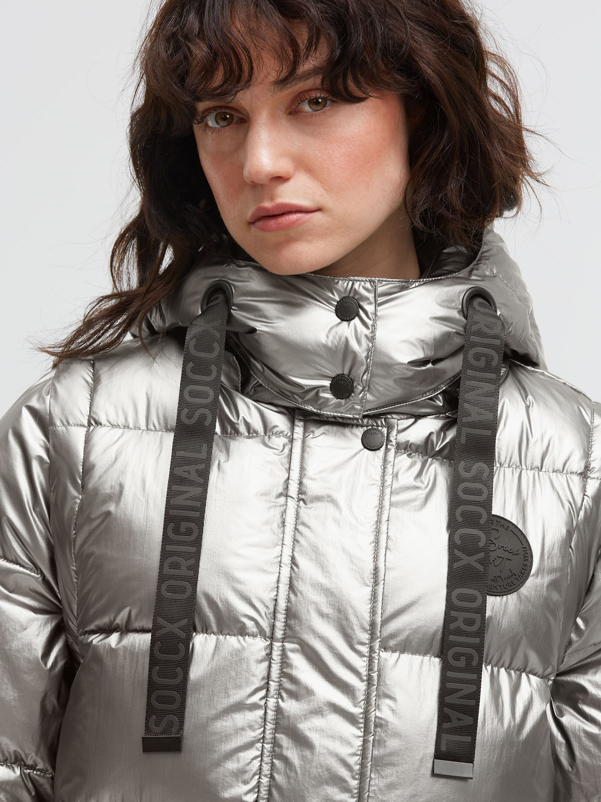 Parka i kamizelka 2 w 1 w metalicznym kolorze - 4