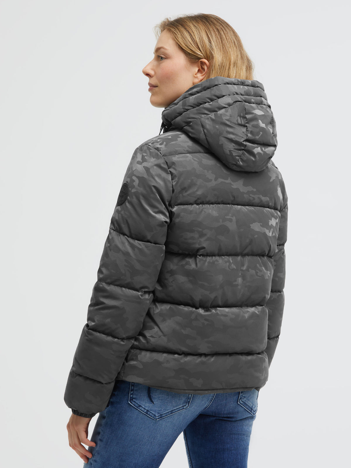 Kurze Steppjacke im Camouflage-Design grey - 5