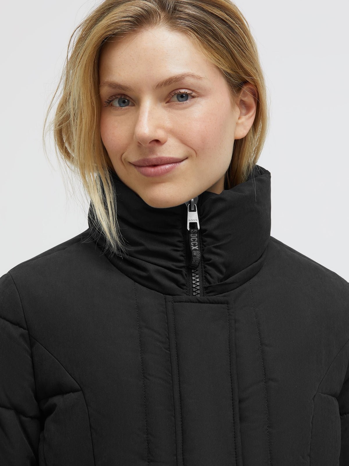 Winterjacke mit Stepp-Design und Logo Print black - 4