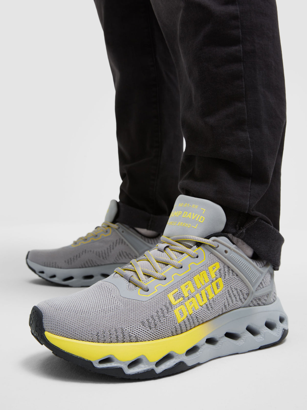 Power Running Sneaker mit Strick-Struktur grey melange