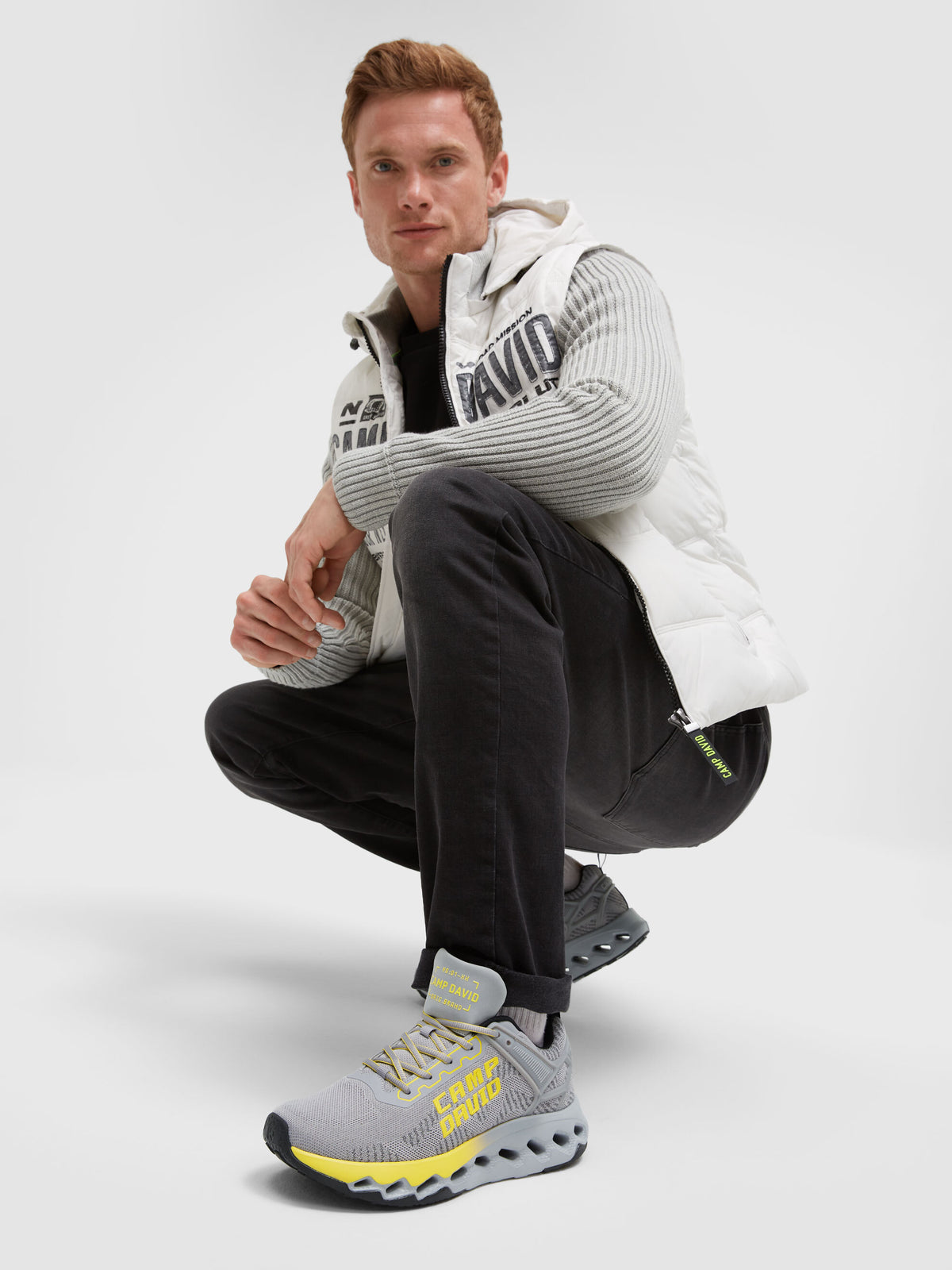 Power Running Sneaker mit Strick-Struktur grey melange - 2