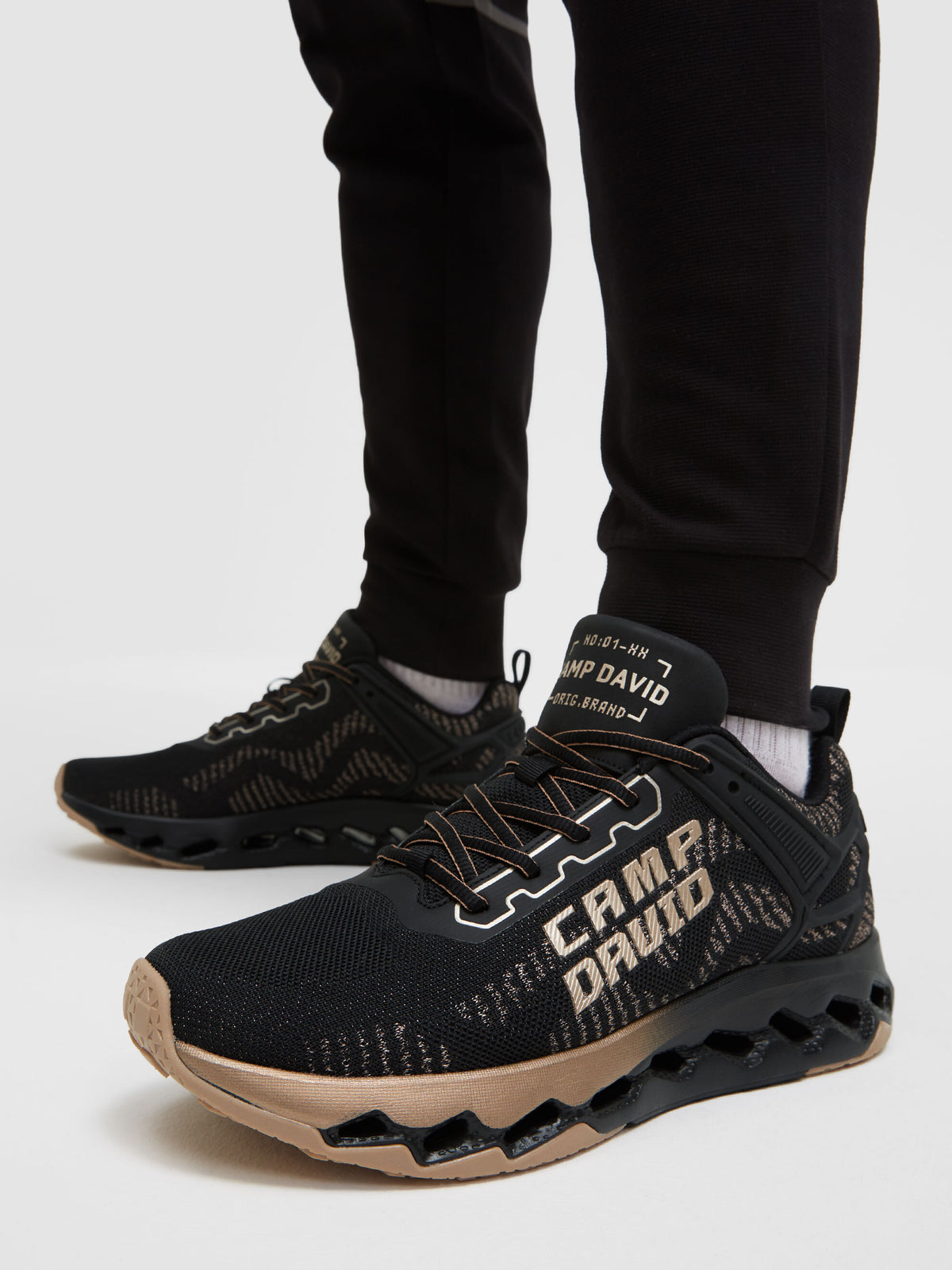 Power Running Sneaker mit Strick-Struktur bronze black - 9