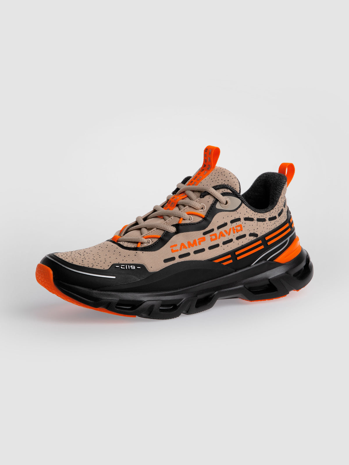 Premium Sneaker im Jacquard-Design sand