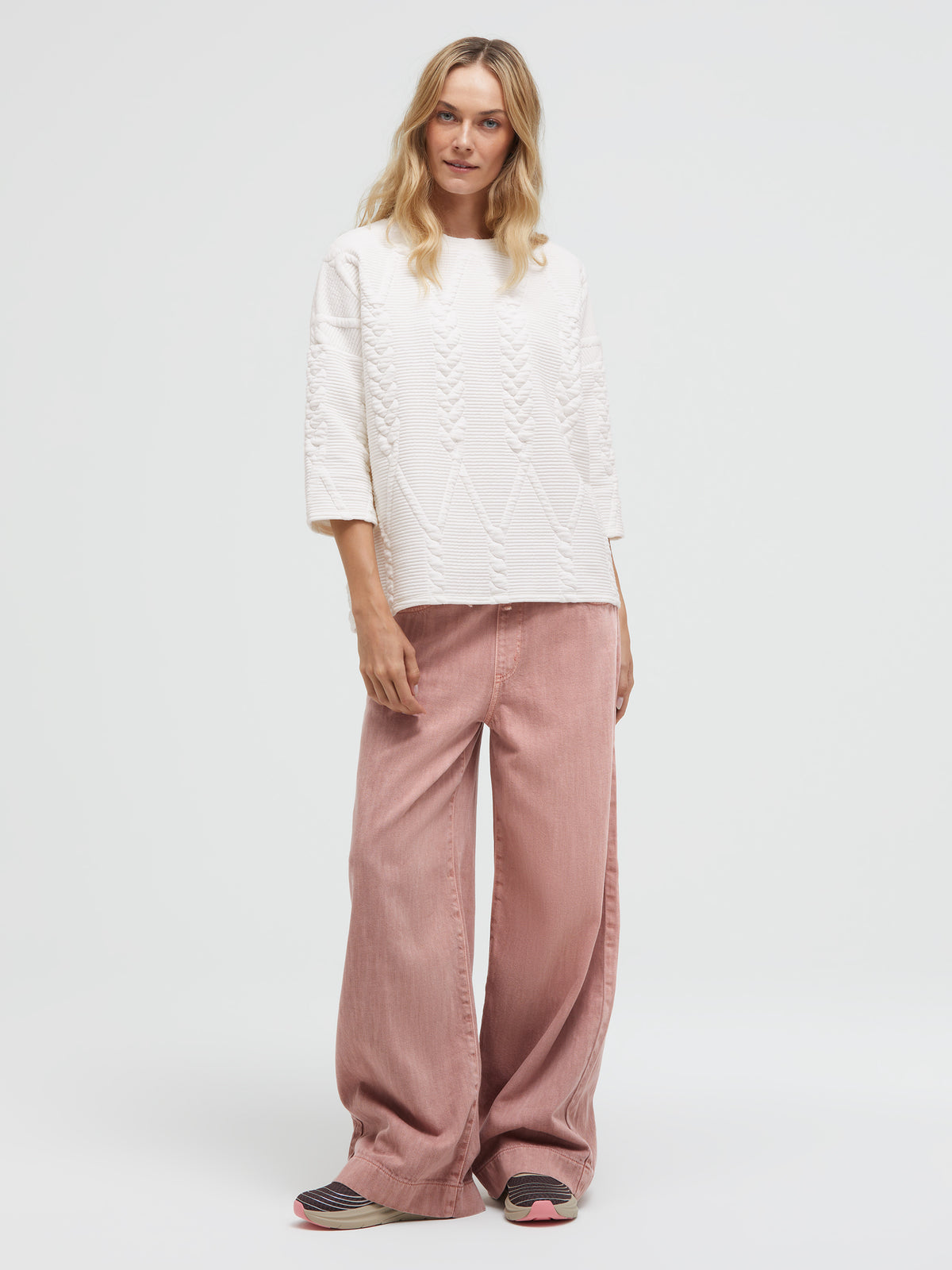 Bluza o wyrazistym kroju z rękawami 3/4 - 3