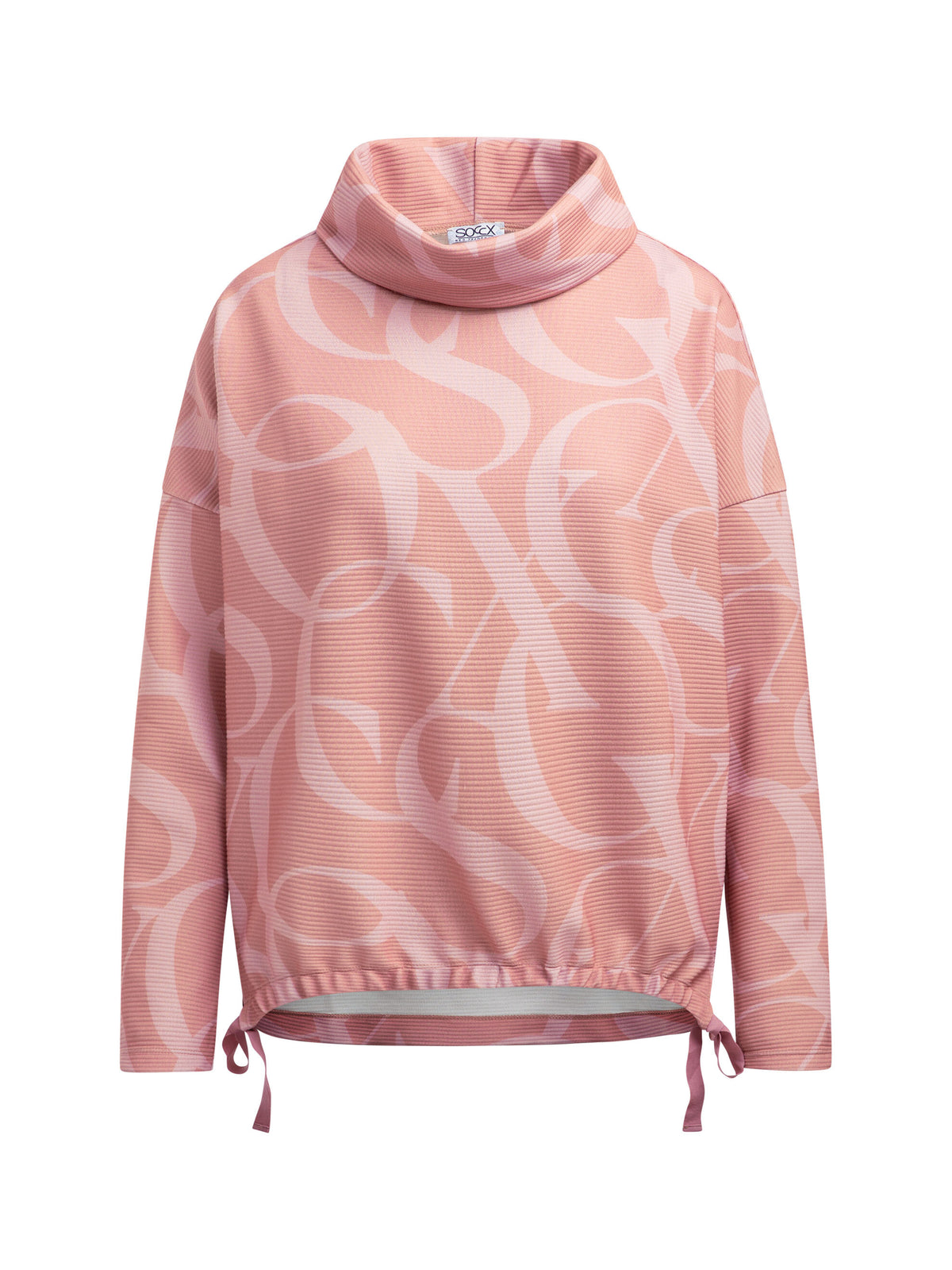Sweatshirt mit Saumband und All Over Print delicate rose - 1