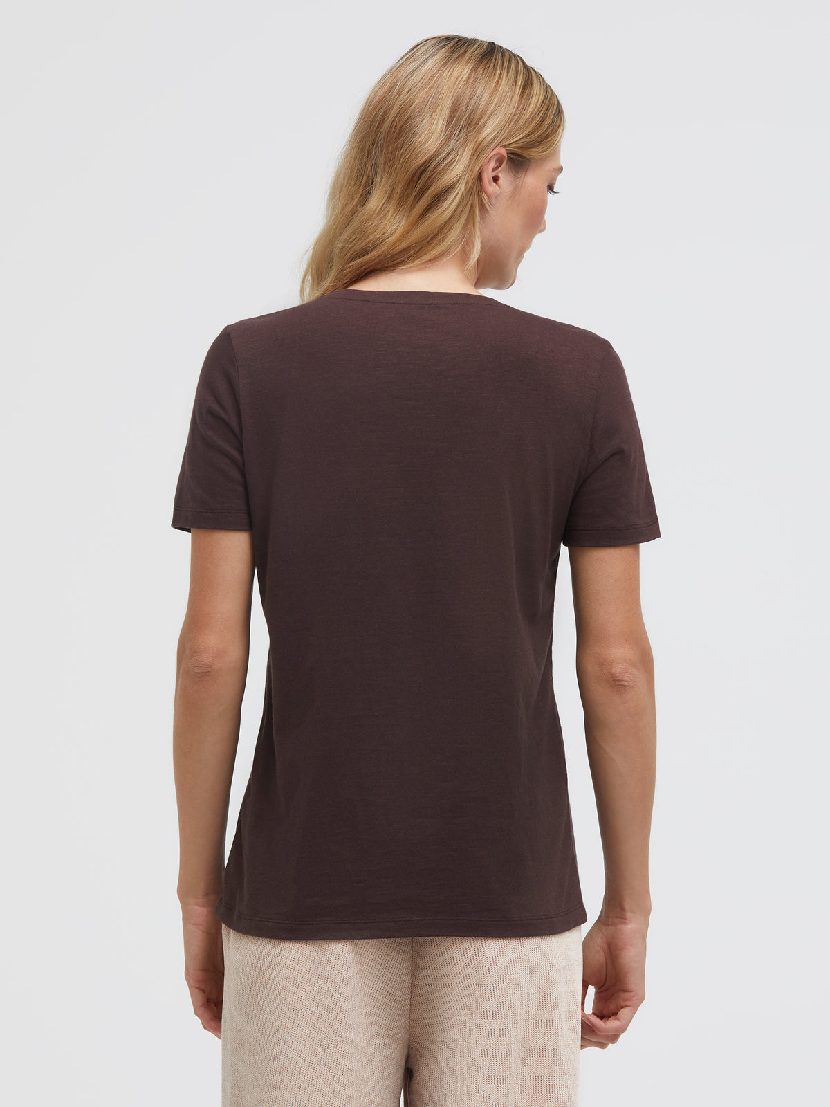 T-Shirt Rundhals mit Schmucksteinen chocolate - 5