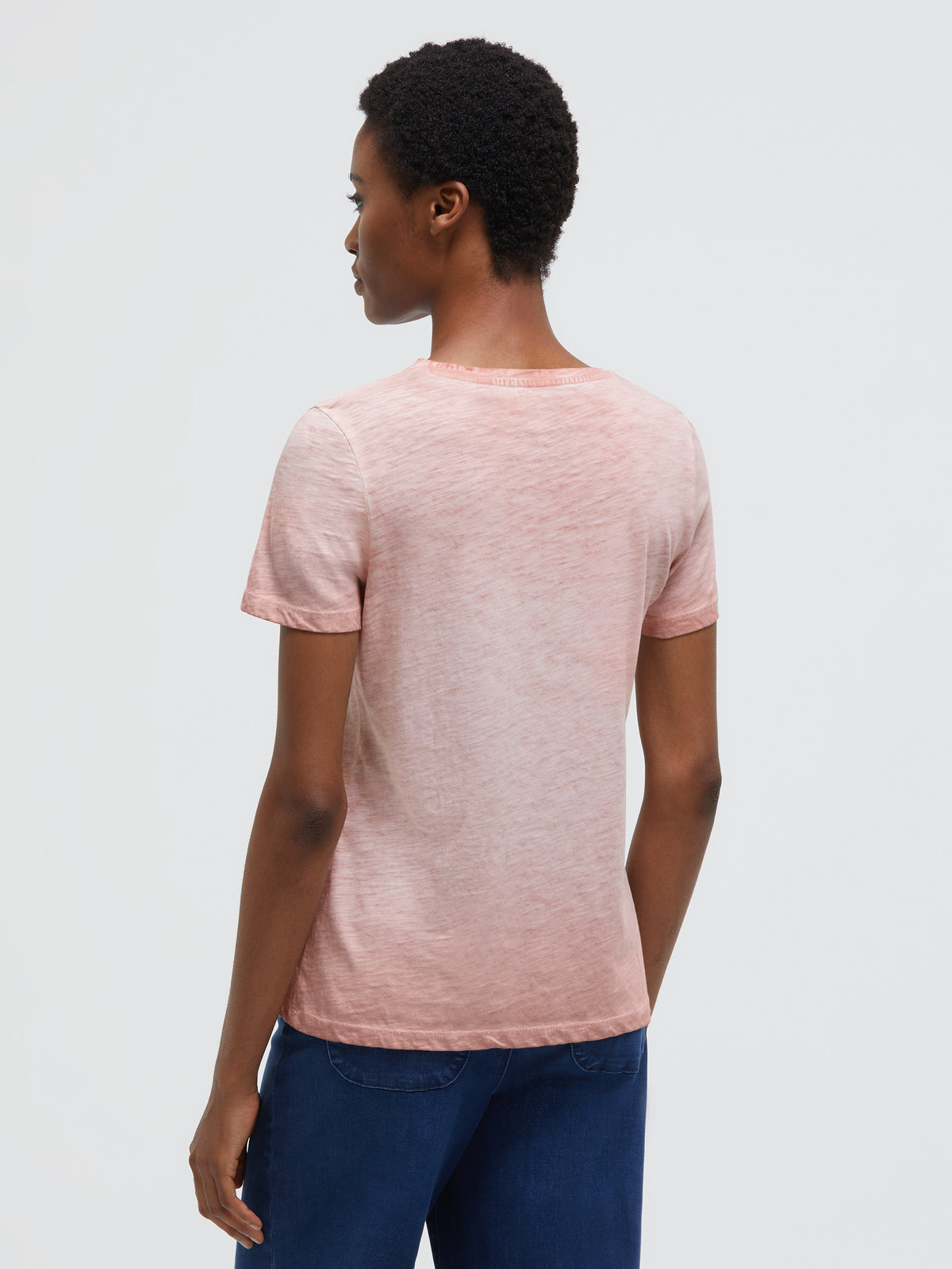 T-Shirt Rundhals mit Folienprint delicate rose - 5