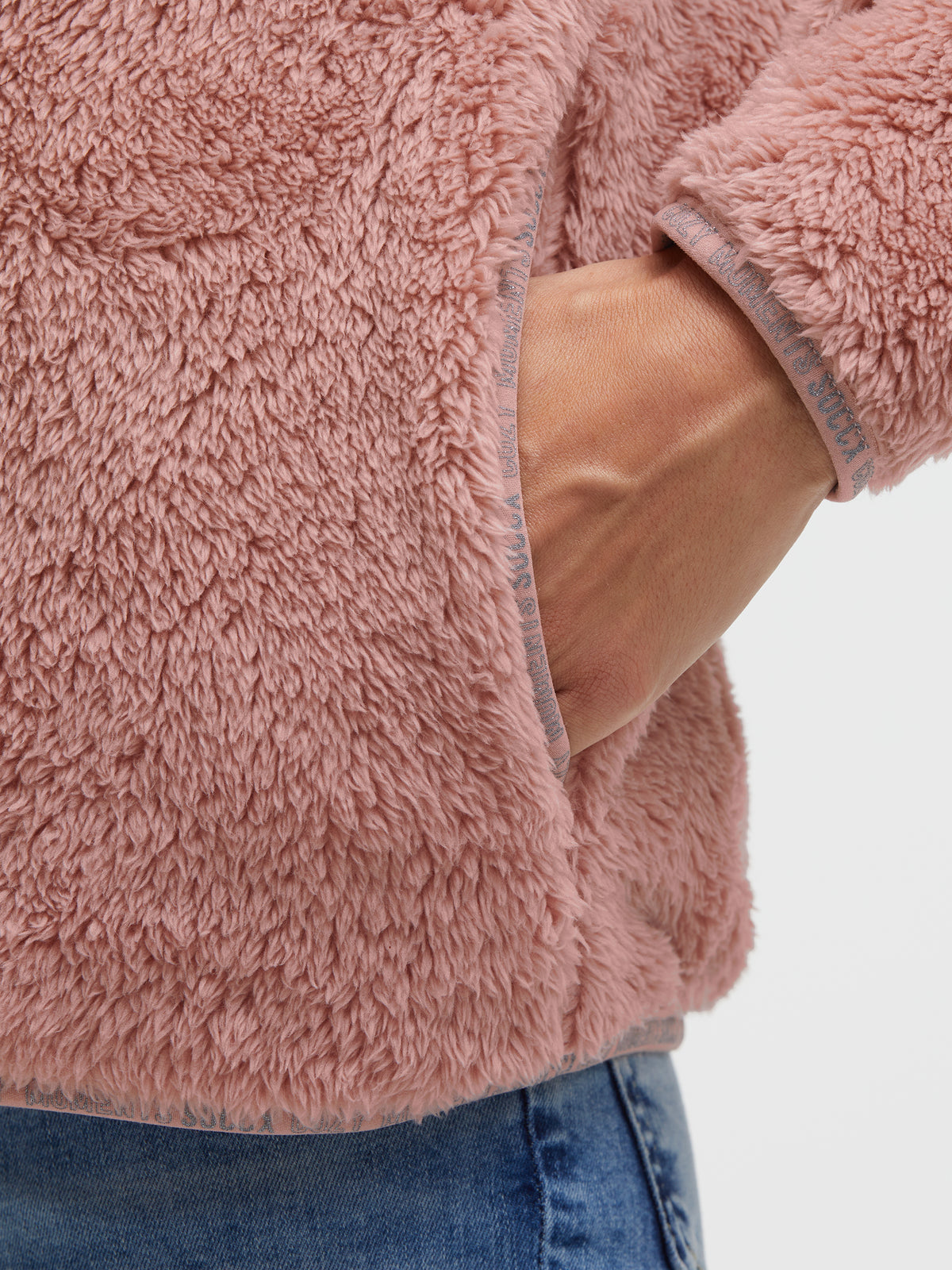 Fleecejacke mit Sherpa-Optik delicate rose - 6