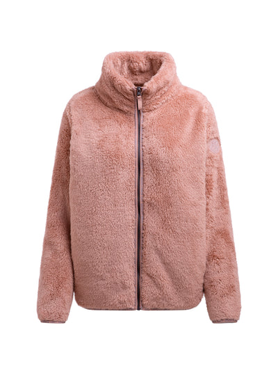 Fleecejacke mit Sherpa-Optik delicate rose