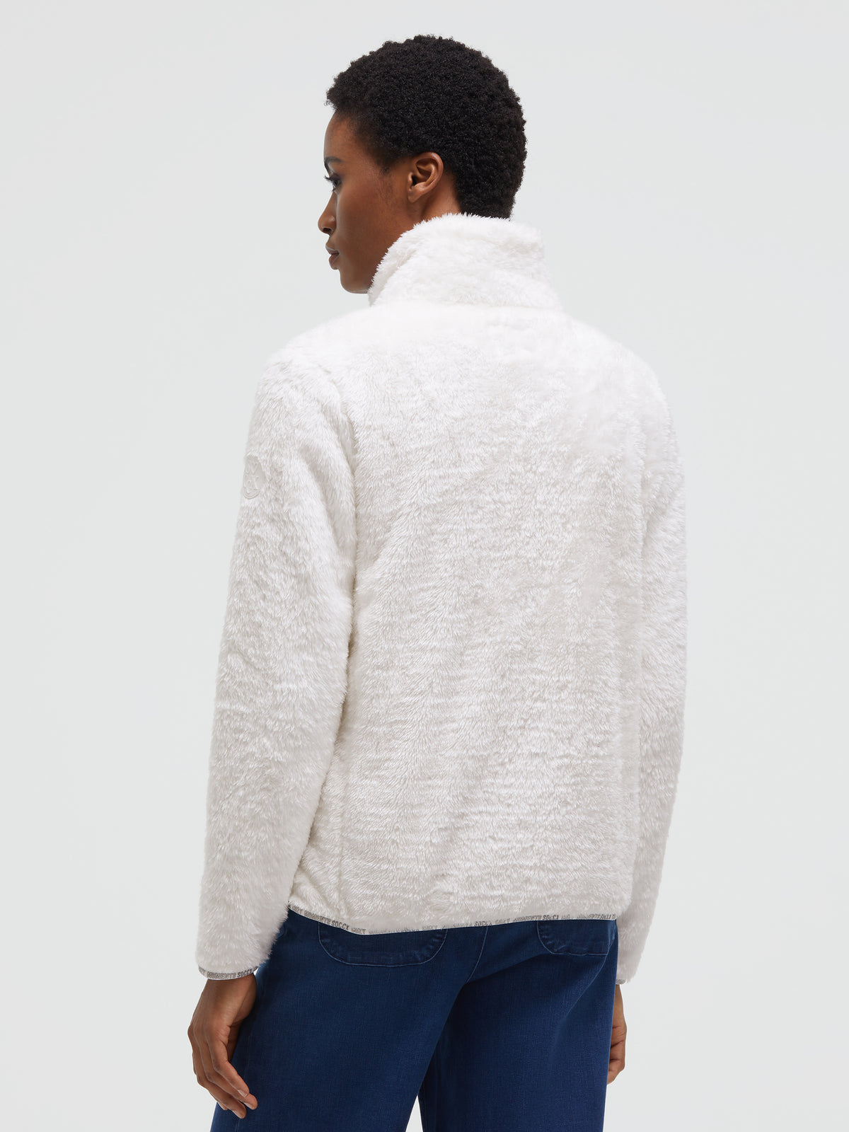 Fleecejacke mit Sherpa-Optik cotton white - 5
