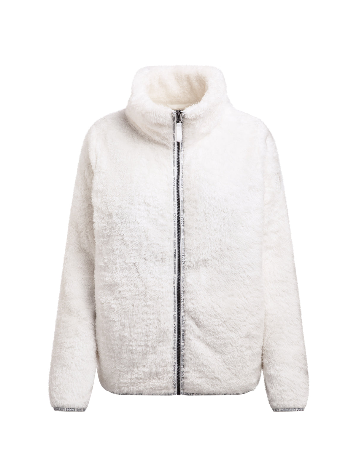 Fleecejacke mit Sherpa-Optik cotton white