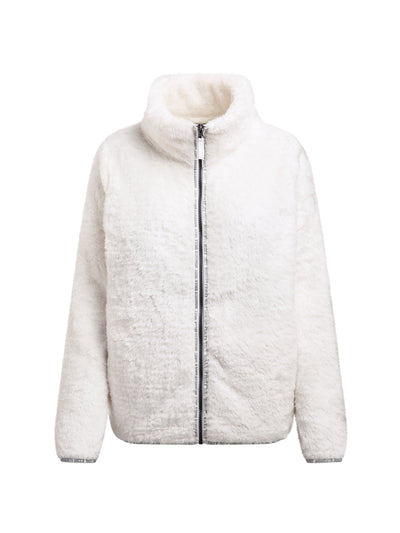 Fleecejacke mit Sherpa-Optik cotton white