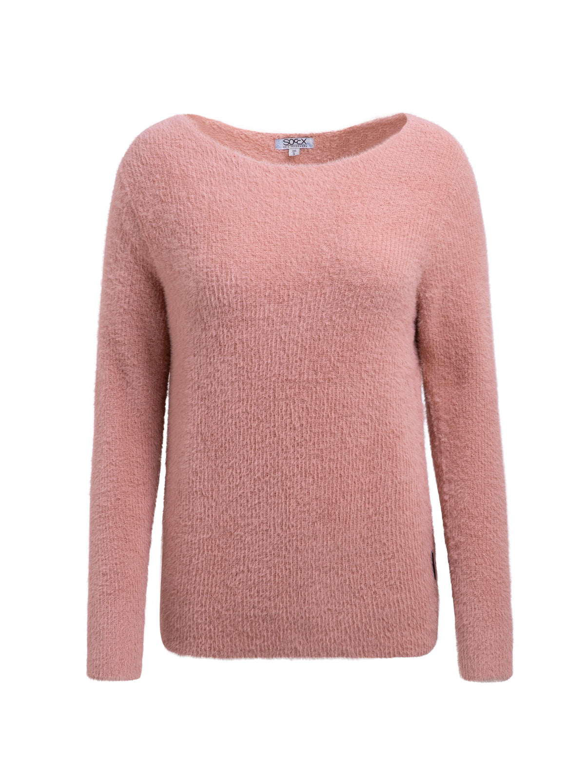 Pullover aus Federgarn mit U-Boot-Ausschnitt delicate rose