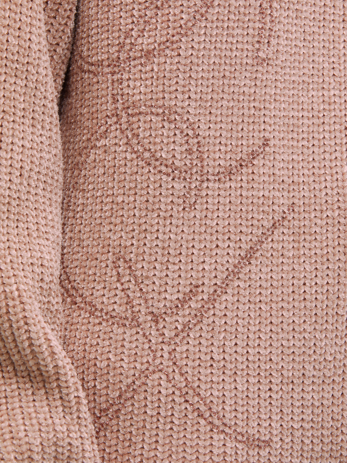Sweter z tkaniny szenilowej z golfem i logo - 6