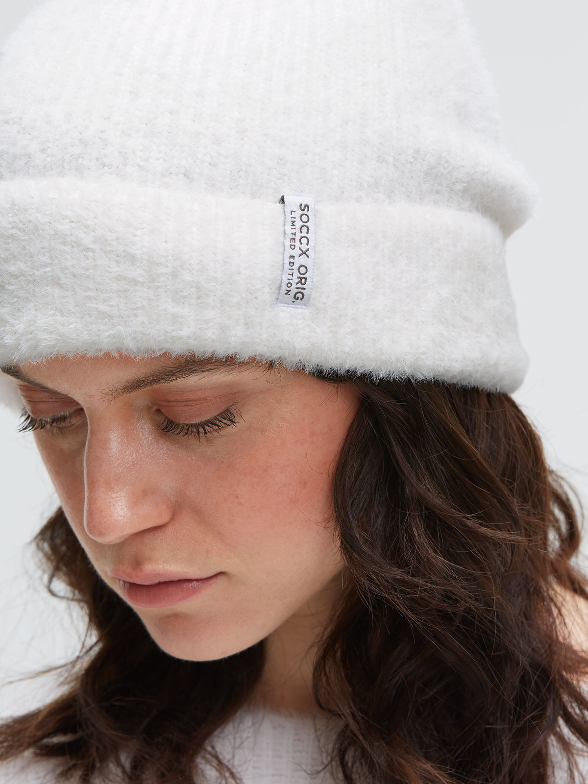 Beanie aus Federgarn cotton white - 3