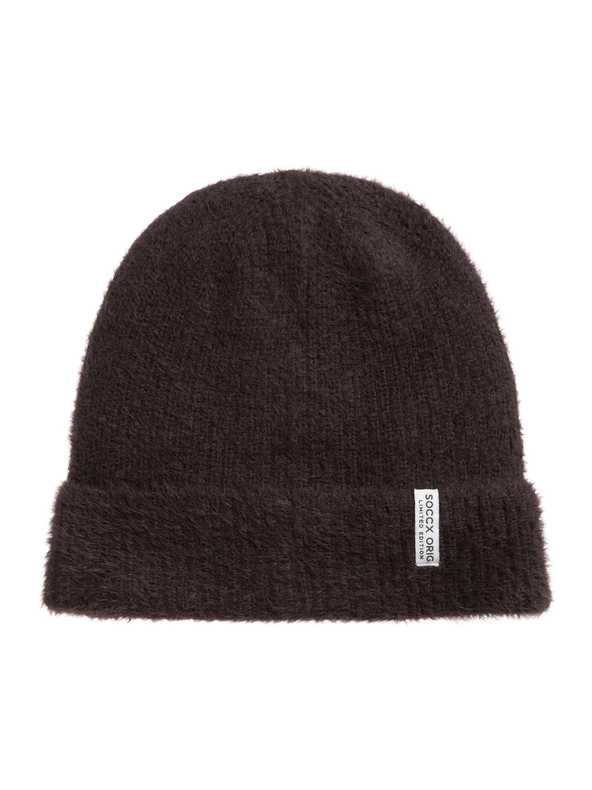 Beanie aus Federgarn chocolate