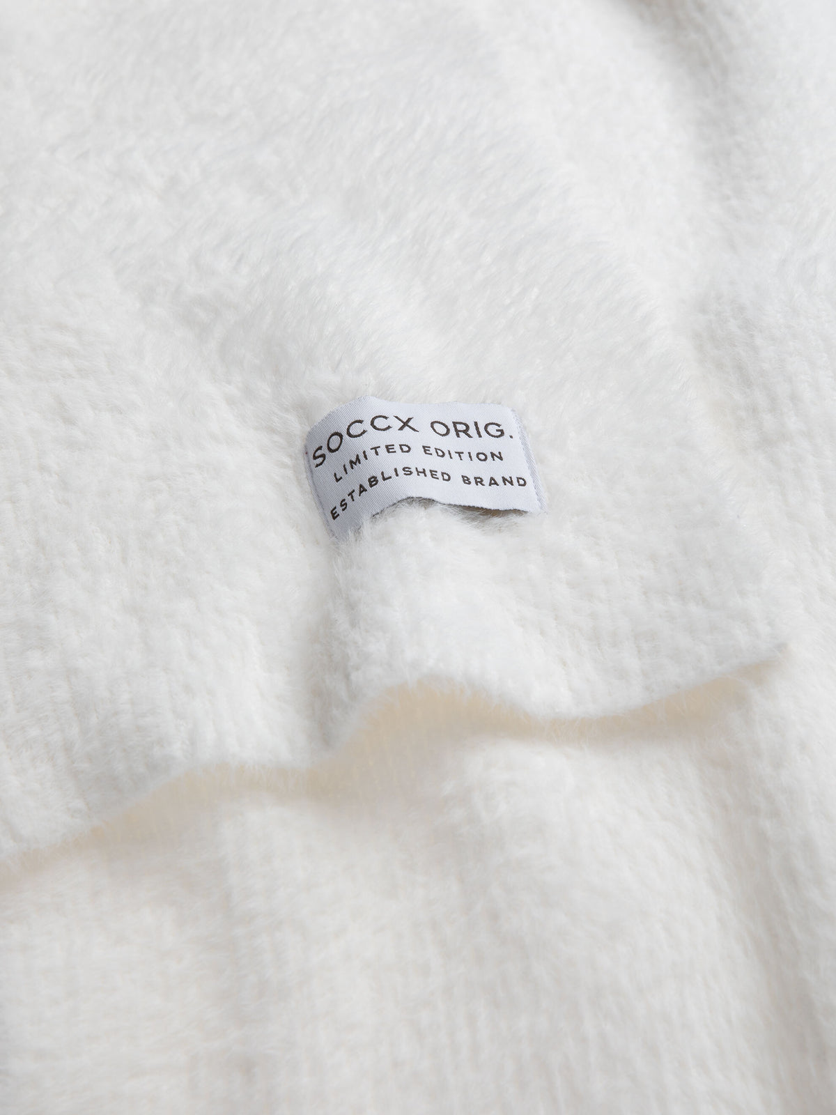 Schal aus Federgarn cotton white - 4