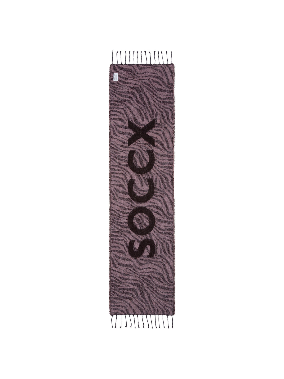 Schal mit Jacquard-Muster und Logo delicate rose / chocolate - 4