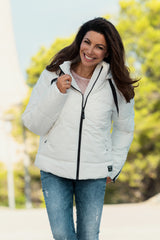 Winterjacke im Stepp-Design mit Kapuze ivory