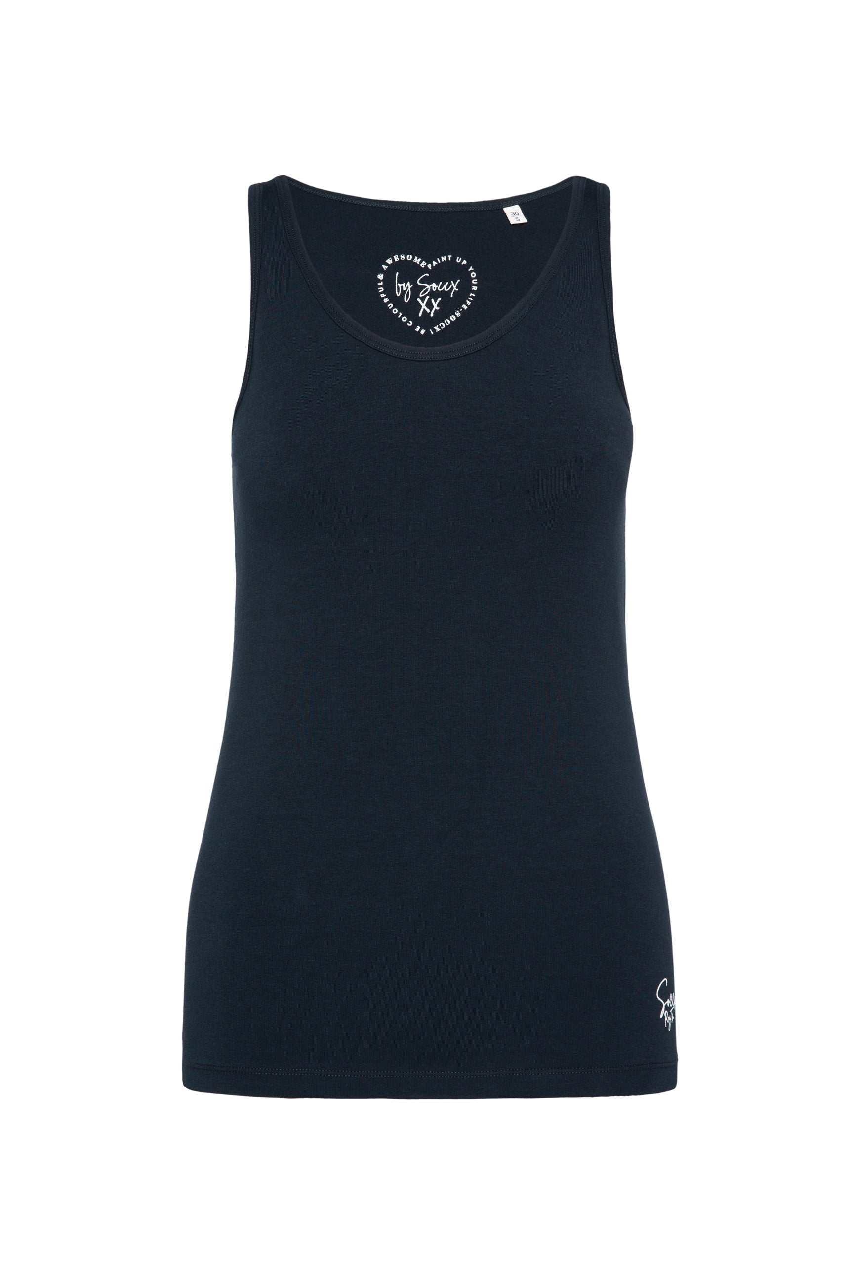 Top z kolekcji podstawowej z mini nadrukiem logo