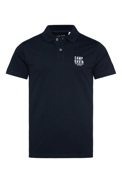 Basic Pikee-Polo mit Logo-Stickerei blue navy