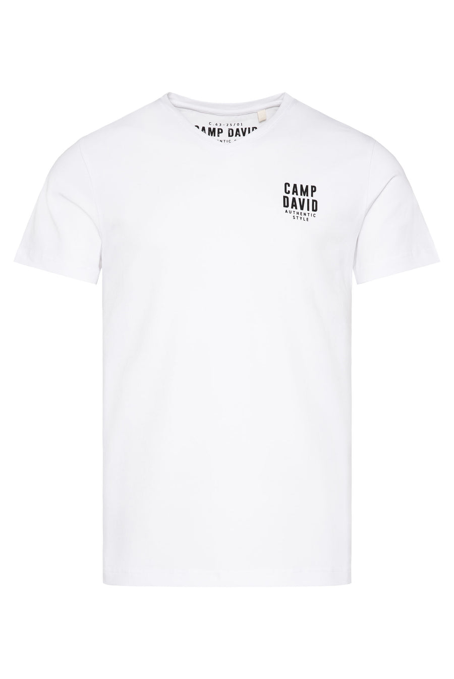 T-Shirt z podstawowej kolekcji z dekoltem w serek i nadrukiem logo