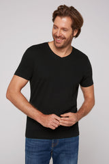 Dwupak - koszulka z kolekcji podstawowej z dekoltem w serek