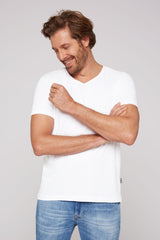 Dwupak - koszulka z kolekcji podstawowej z dekoltem w serek